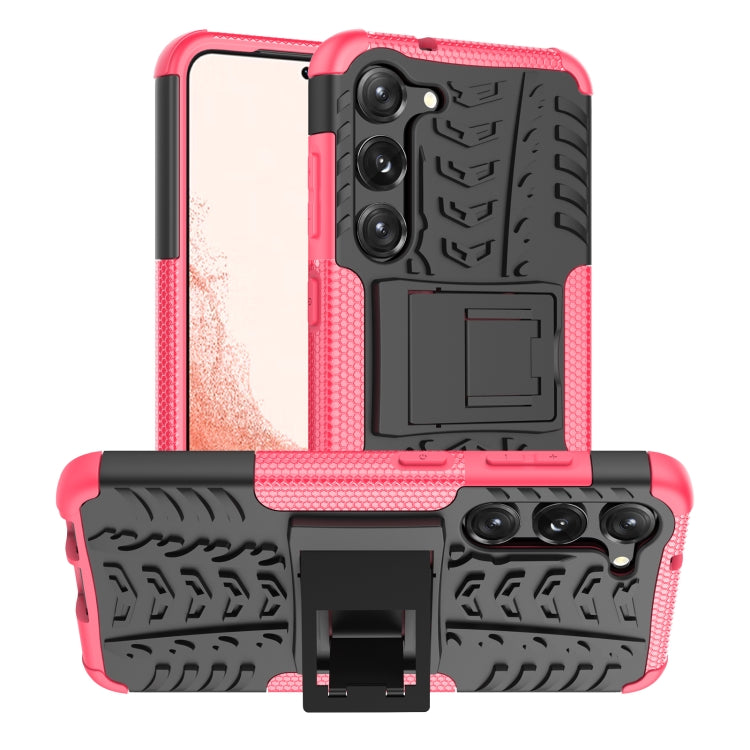 For Samsung Galaxy S23 5G Tire Texture TPU + PC Phone Case with Holder