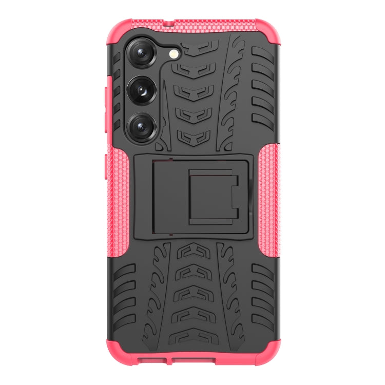 For Samsung Galaxy S23 5G Tire Texture TPU + PC Phone Case with Holder