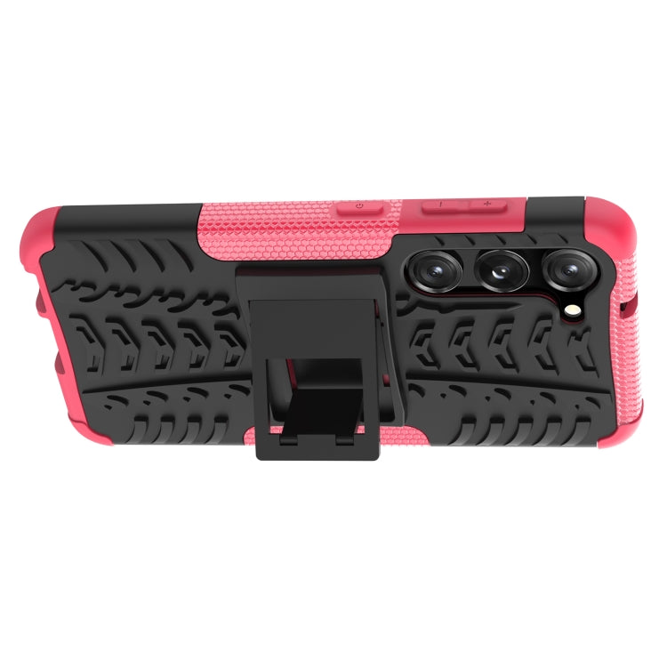 For Samsung Galaxy S23 5G Tire Texture TPU + PC Phone Case with Holder