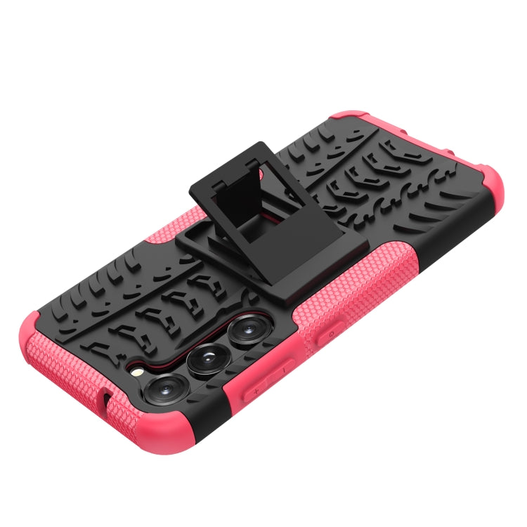 For Samsung Galaxy S23 5G Tire Texture TPU + PC Phone Case with Holder