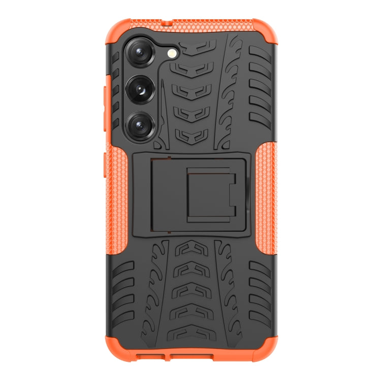 For Samsung Galaxy S23 5G Tire Texture TPU + PC Phone Case with Holder