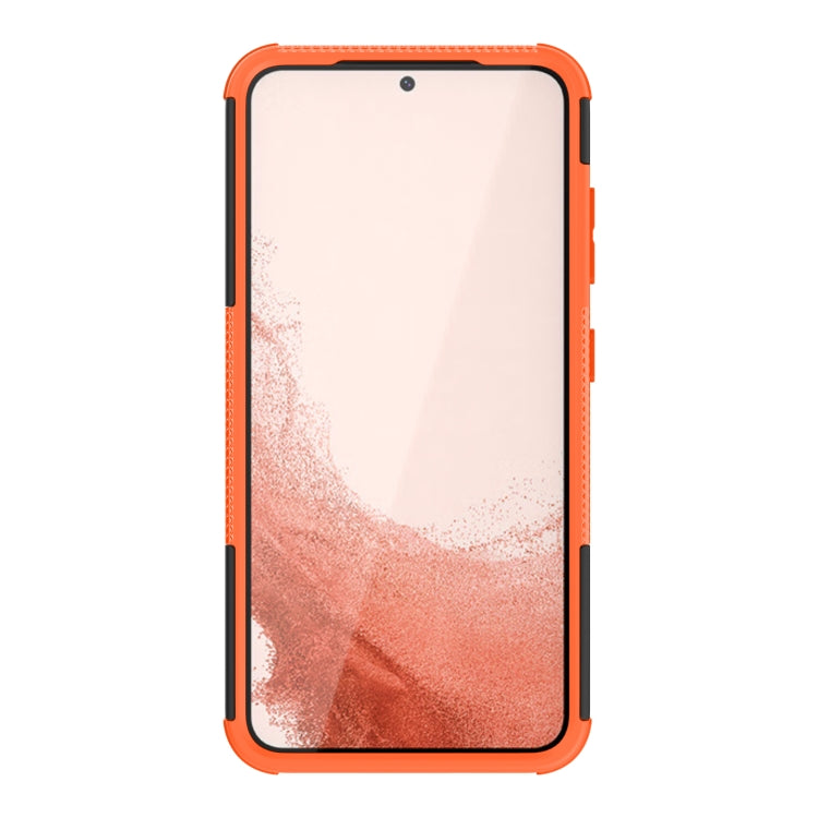 For Samsung Galaxy S23 5G Tire Texture TPU + PC Phone Case with Holder