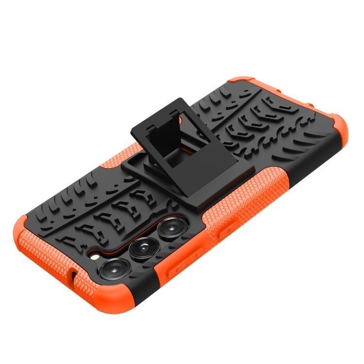 For Samsung Galaxy S23 5G Tire Texture TPU + PC Phone Case with Holder