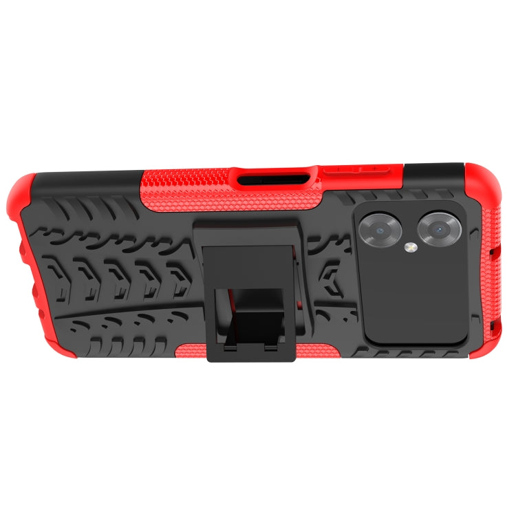 For Xiaomi Poco M4 Tire Texture TPU + PC Phone Case with Holder