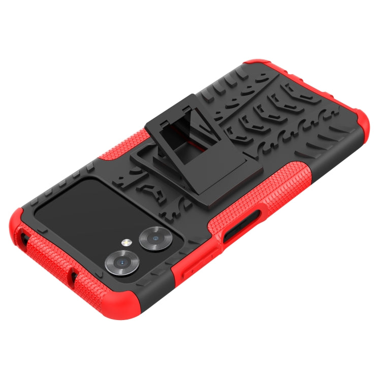 For Xiaomi Poco M4 Tire Texture TPU + PC Phone Case with Holder