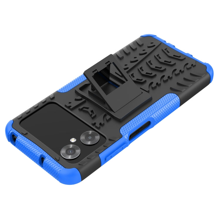 For Xiaomi Poco M4 Tire Texture TPU + PC Phone Case with Holder