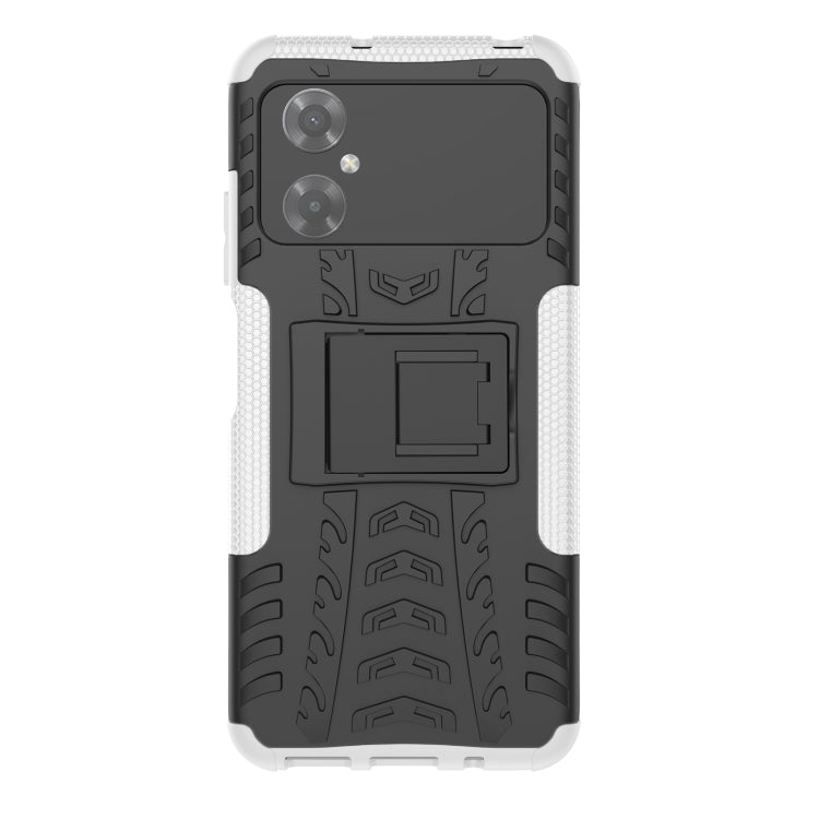 For Xiaomi Poco M4 Tire Texture TPU + PC Phone Case with Holder