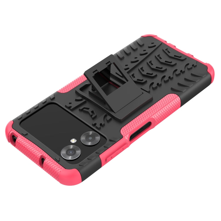 For Xiaomi Poco M4 Tire Texture TPU + PC Phone Case with Holder