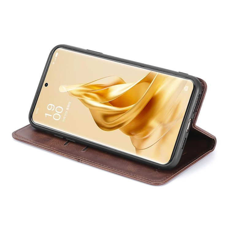 For OPPO Reno9 Pro+ 5G Cow Texture Magnetic Horizontal Flip Leather Phone Case