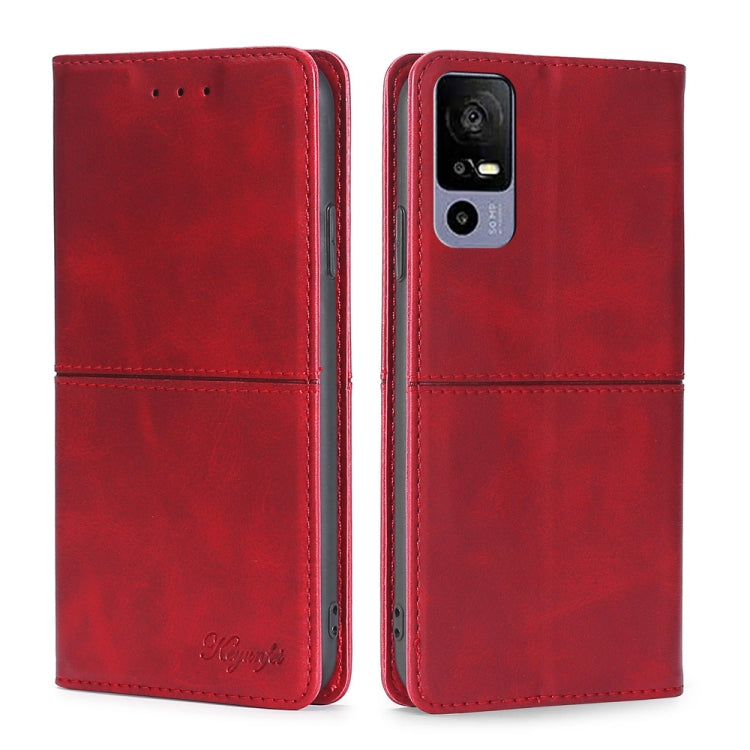 For TCL 40R 5G Cow Texture Magnetic Horizontal Flip Leather Phone Case