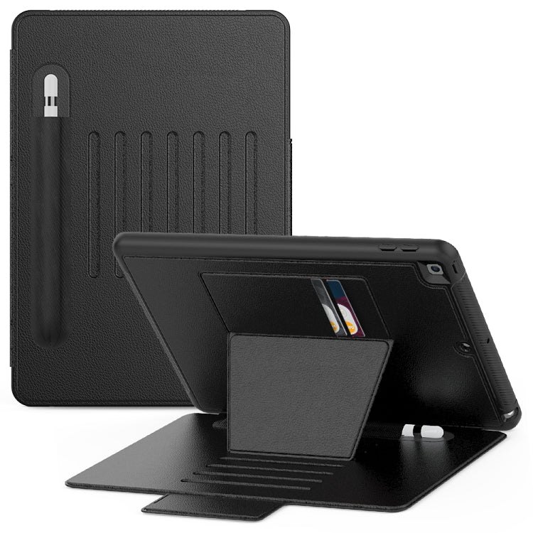 For iPad 10.2 PU + PC Horizontal Flip Magnetic Leather Case with Holder & Card Slot & Pen Slot & Sleep / Wake-up Function