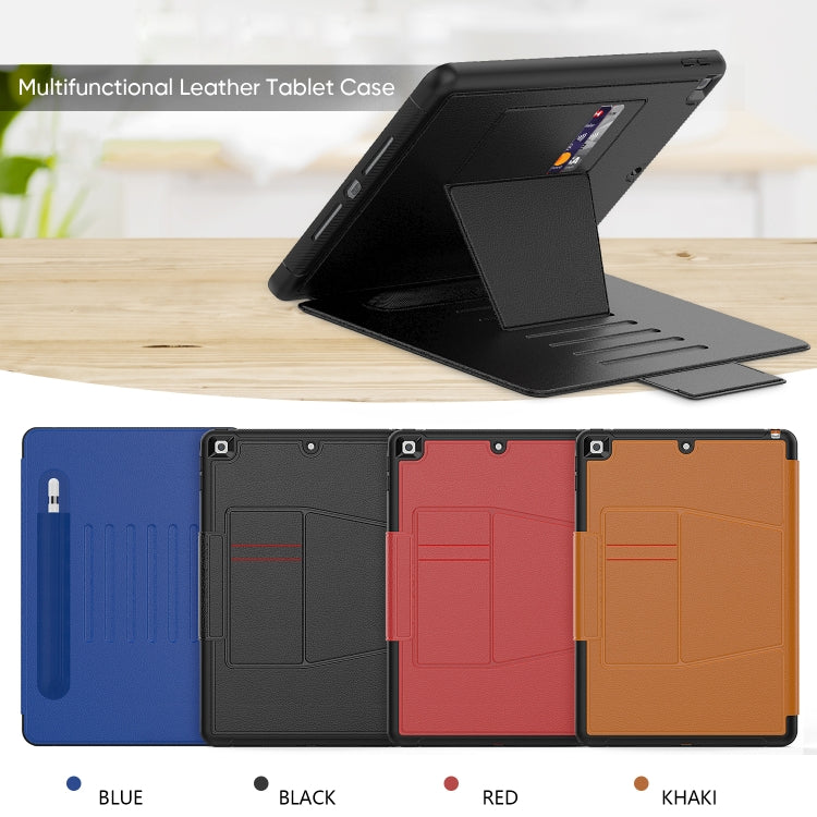 For iPad 10.2 PU + PC Horizontal Flip Magnetic Leather Case with Holder & Card Slot & Pen Slot & Sleep / Wake-up Function
