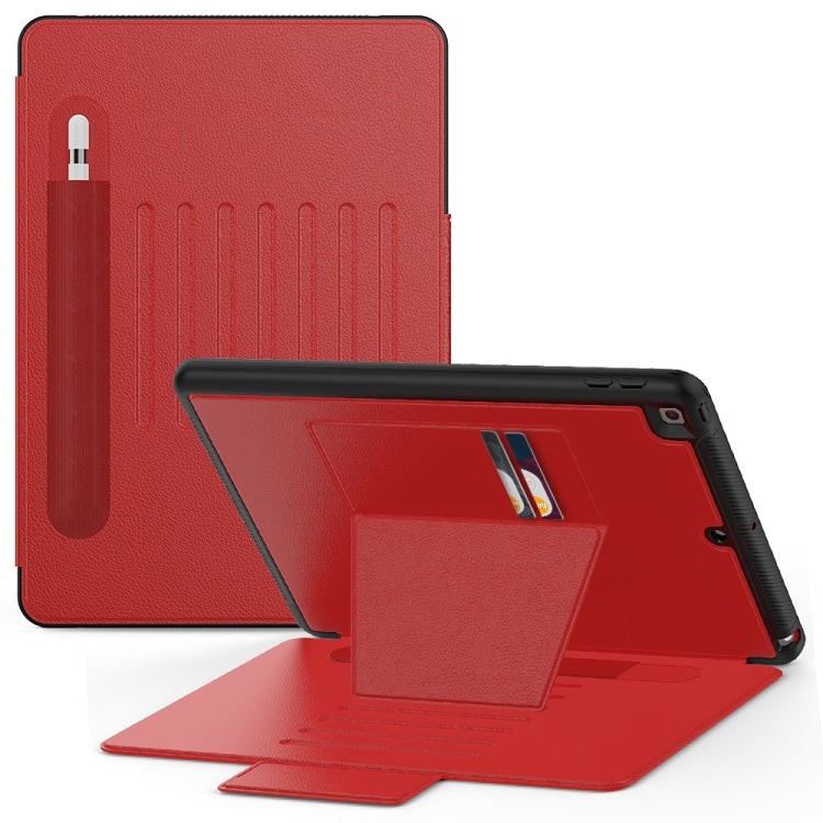 For iPad 10.2 PU + PC Horizontal Flip Magnetic Leather Case with Holder & Card Slot & Pen Slot & Sleep / Wake-up Function