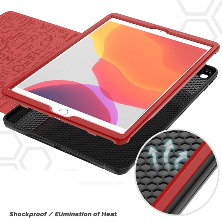 For iPad 10.2 PU + PC Horizontal Flip Magnetic Leather Case with Holder & Card Slot & Pen Slot & Sleep / Wake-up Function