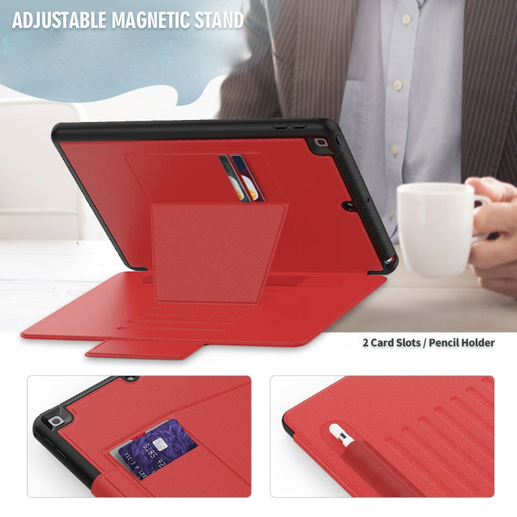 For iPad 10.2 PU + PC Horizontal Flip Magnetic Leather Case with Holder & Card Slot & Pen Slot & Sleep / Wake-up Function