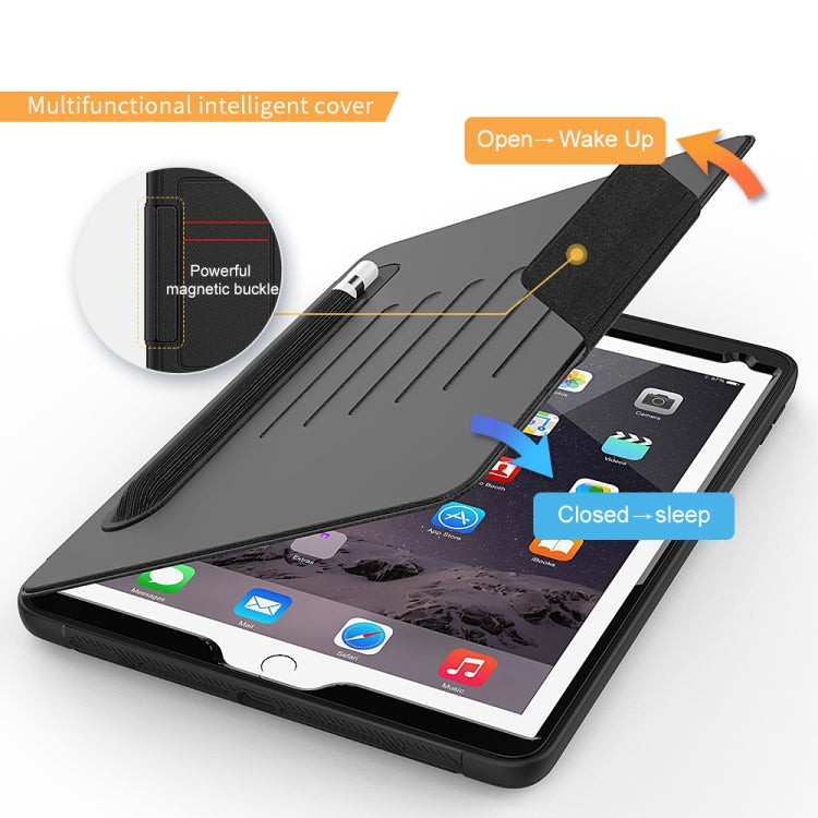 For iPad Pro 9.7 inch PU + PC Horizontal Flip Magnetic Leather Case with Holder & Card Slot & Pen Slot & Sleep / Wake-up Function