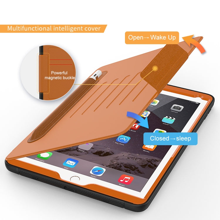 For iPad Pro 9.7 inch PU + PC Horizontal Flip Magnetic Leather Case with Holder & Card Slot & Pen Slot & Sleep / Wake-up Function