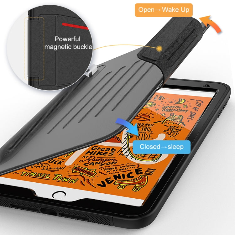 For iPad Mini 2019  PU + PC Horizontal Flip Magnetic Leather Case with Holder & Card Slot & Pen Slot & Sleep / Wake-up Function