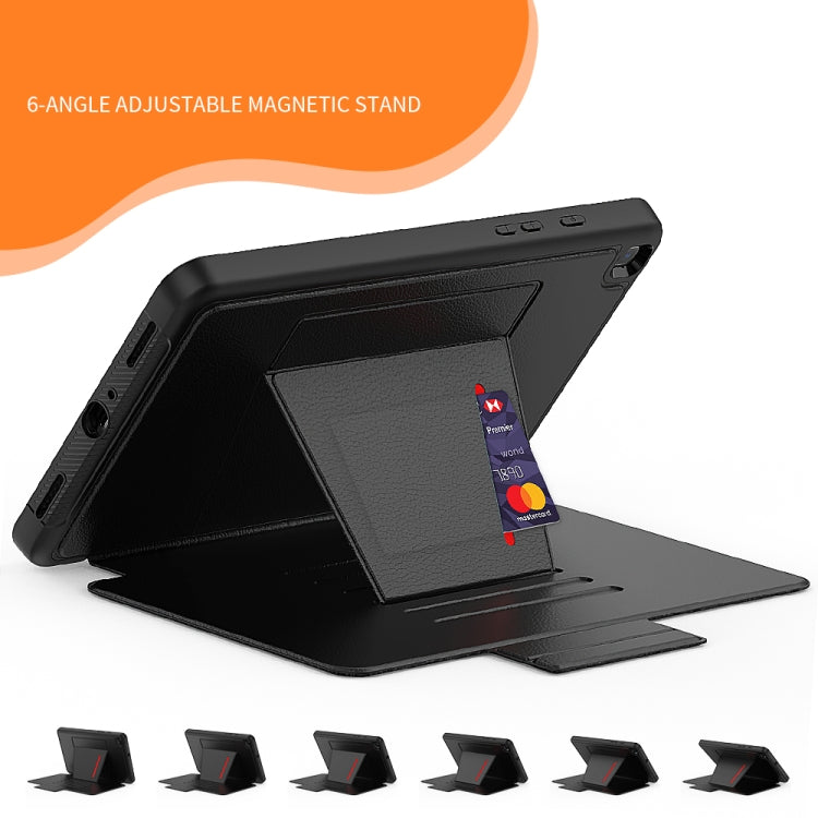 For Galaxy Tab A 8.0 (2019) T290 PU + PC Horizontal Flip Magnetic Leather Case with Holder & Card Slot & Pen Slot & Sleep / Wake-up Function