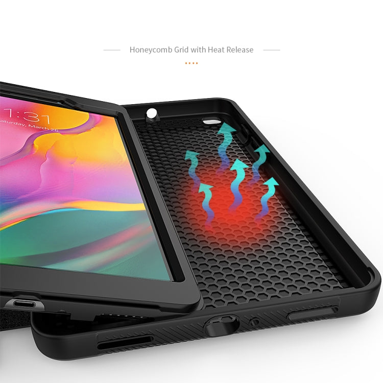 For Galaxy Tab A 8.0 (2019) T290 PU + PC Horizontal Flip Magnetic Leather Case with Holder & Card Slot & Pen Slot & Sleep / Wake-up Function