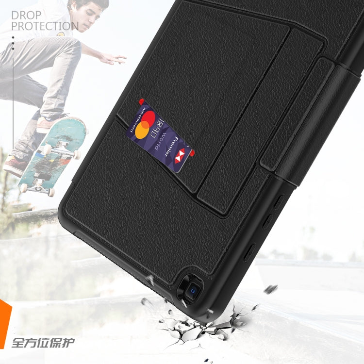 For Galaxy Tab A 8.0 (2019) T290 PU + PC Horizontal Flip Magnetic Leather Case with Holder & Card Slot & Pen Slot & Sleep / Wake-up Function