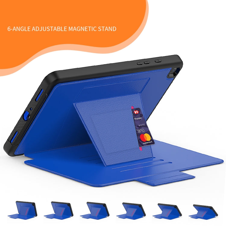 For Galaxy Tab A 8.0 (2019) T290 PU + PC Horizontal Flip Magnetic Leather Case with Holder & Card Slot & Pen Slot & Sleep / Wake-up Function