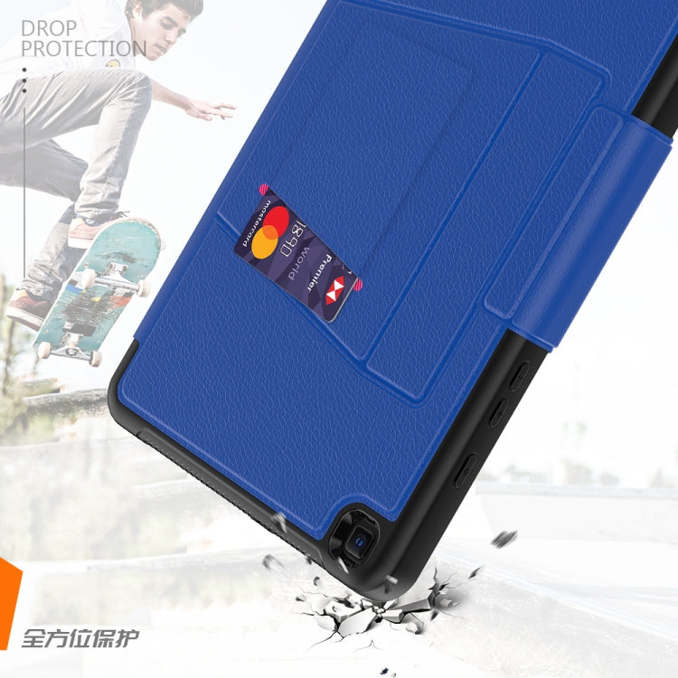 For Galaxy Tab A 8.0 (2019) T290 PU + PC Horizontal Flip Magnetic Leather Case with Holder & Card Slot & Pen Slot & Sleep / Wake-up Function