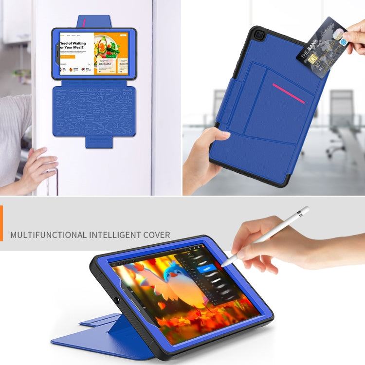 For Galaxy Tab A 8.0 (2019) T290 PU + PC Horizontal Flip Magnetic Leather Case with Holder & Card Slot & Pen Slot & Sleep / Wake-up Function