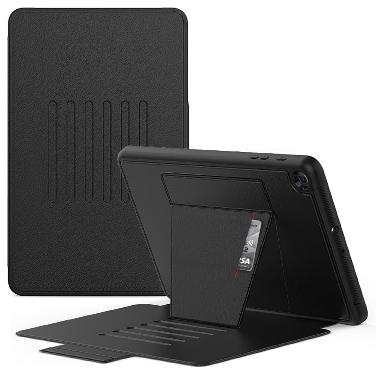 For Galaxy Tab A 10.1 (2019) T510 PU + PC Horizontal Flip Magnetic Leather Case with Holder & Card Slot & Pen Slot & Sleep / Wake-up Function