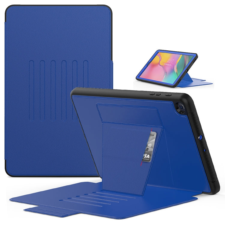 For Galaxy Tab A 10.1 (2019) T510 PU + PC Horizontal Flip Magnetic Leather Case with Holder & Card Slot & Pen Slot & Sleep / Wake-up Function