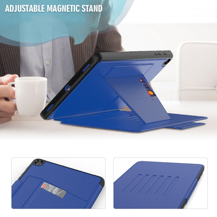 For Galaxy Tab A 10.1 (2019) T510 PU + PC Horizontal Flip Magnetic Leather Case with Holder & Card Slot & Pen Slot & Sleep / Wake-up Function