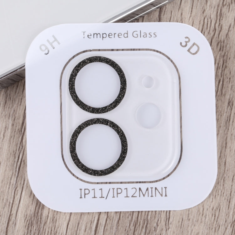 For iPhone 12 Glitter Ring Tempered Glass Camera Lens Film