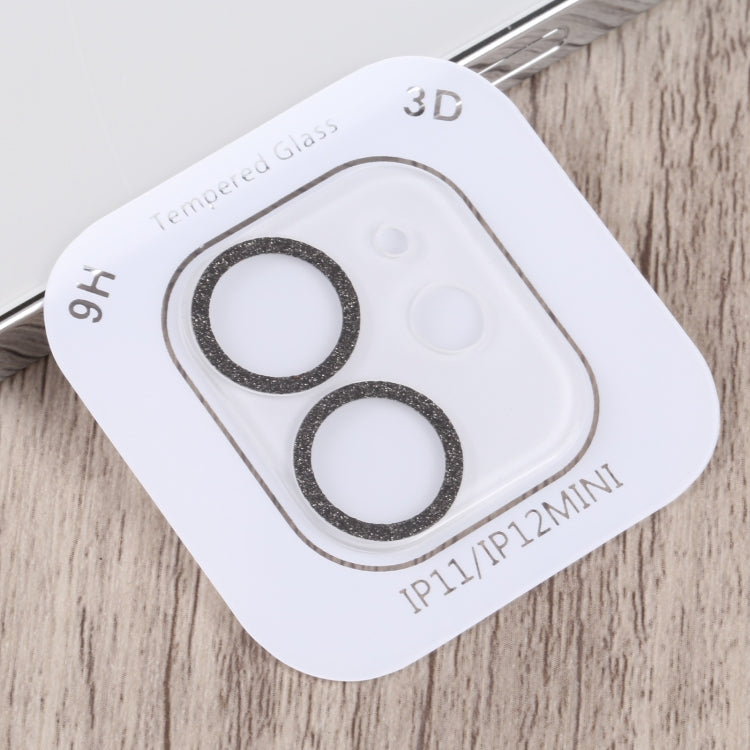 For iPhone 12 Glitter Ring Tempered Glass Camera Lens Film