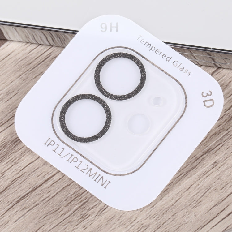 For iPhone 12 Glitter Ring Tempered Glass Camera Lens Film