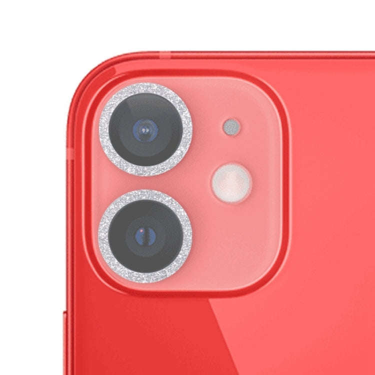 For iPhone 12 Glitter Ring Tempered Glass Camera Lens Film