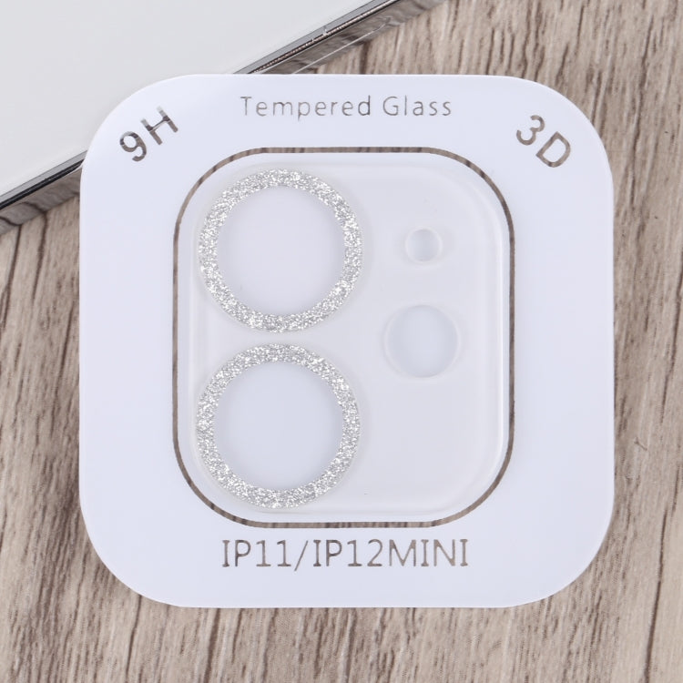 For iPhone 12 Glitter Ring Tempered Glass Camera Lens Film
