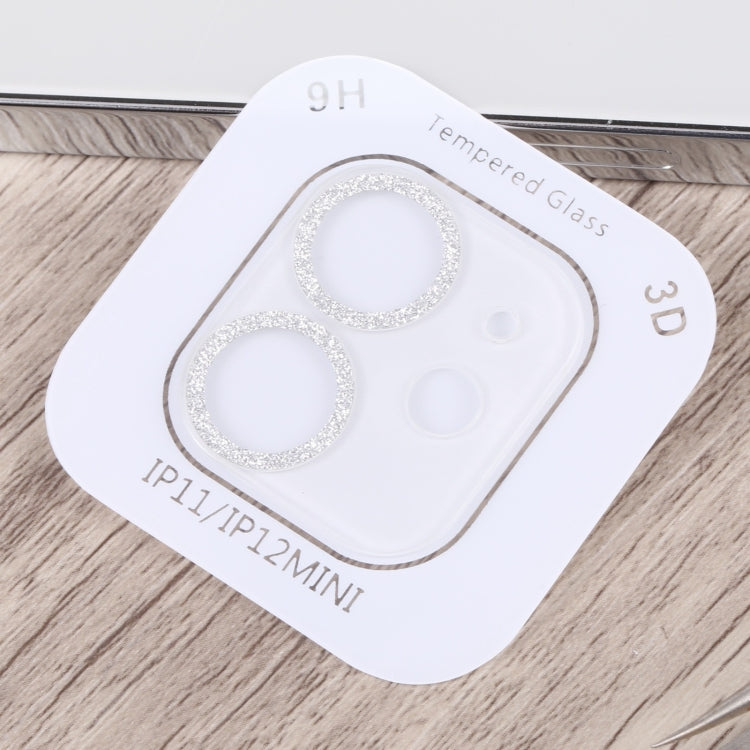 For iPhone 12 Glitter Ring Tempered Glass Camera Lens Film