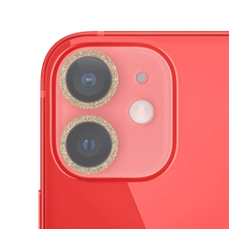 For iPhone 12 Glitter Ring Tempered Glass Camera Lens Film