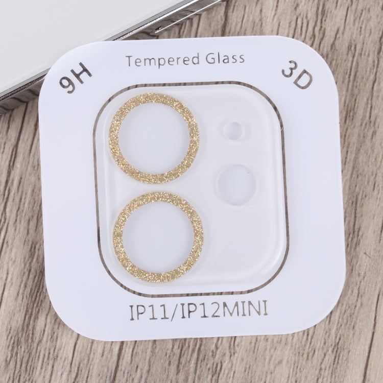 For iPhone 12 Glitter Ring Tempered Glass Camera Lens Film