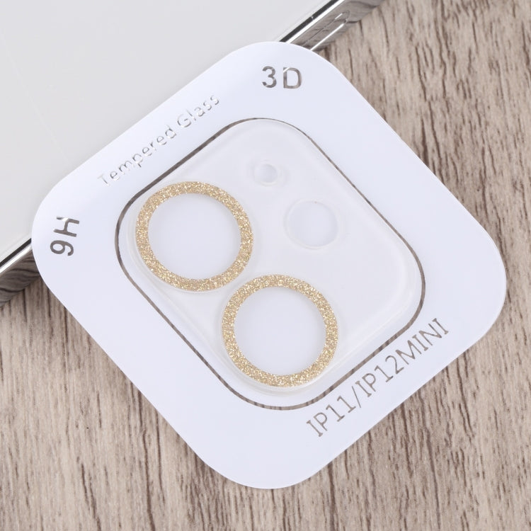 For iPhone 12 Glitter Ring Tempered Glass Camera Lens Film