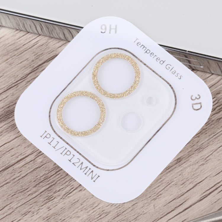 For iPhone 12 Glitter Ring Tempered Glass Camera Lens Film