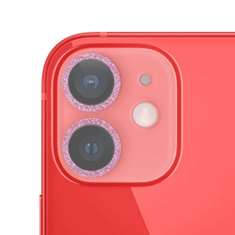 For iPhone 12 Glitter Ring Tempered Glass Camera Lens Film