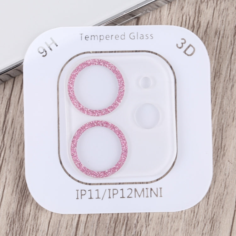 For iPhone 12 Glitter Ring Tempered Glass Camera Lens Film