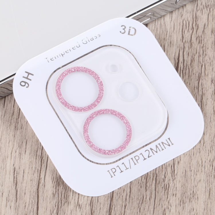 For iPhone 12 Glitter Ring Tempered Glass Camera Lens Film