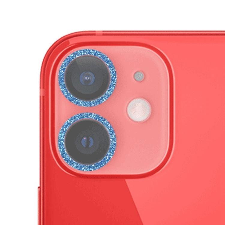For iPhone 12 Glitter Ring Tempered Glass Camera Lens Film