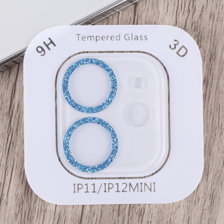 For iPhone 12 Glitter Ring Tempered Glass Camera Lens Film