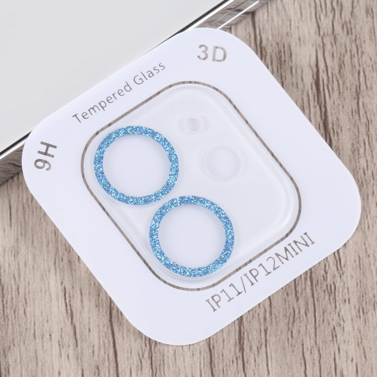 For iPhone 12 Glitter Ring Tempered Glass Camera Lens Film