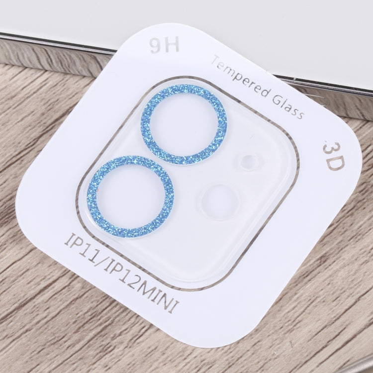For iPhone 12 Glitter Ring Tempered Glass Camera Lens Film