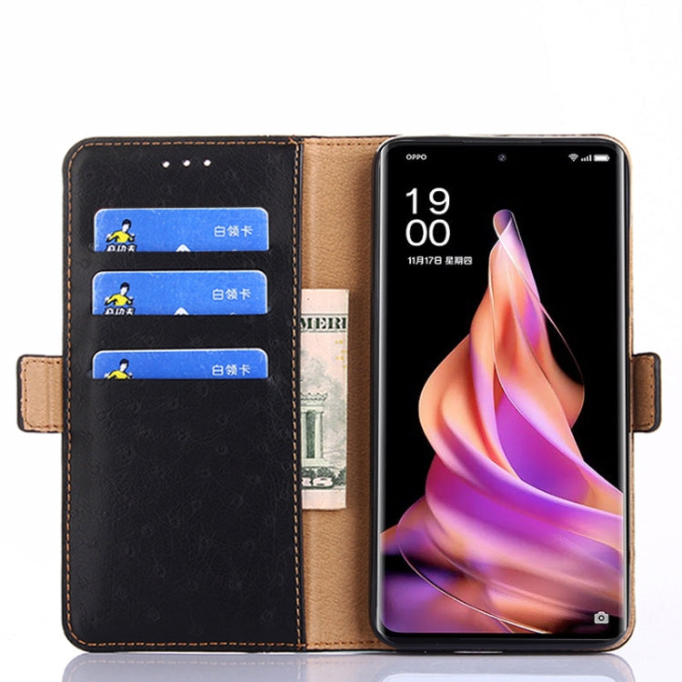 For OPPO Reno9 5G / Reno9 Pro 5G Ostrich Texture Flip Leather Phone Case