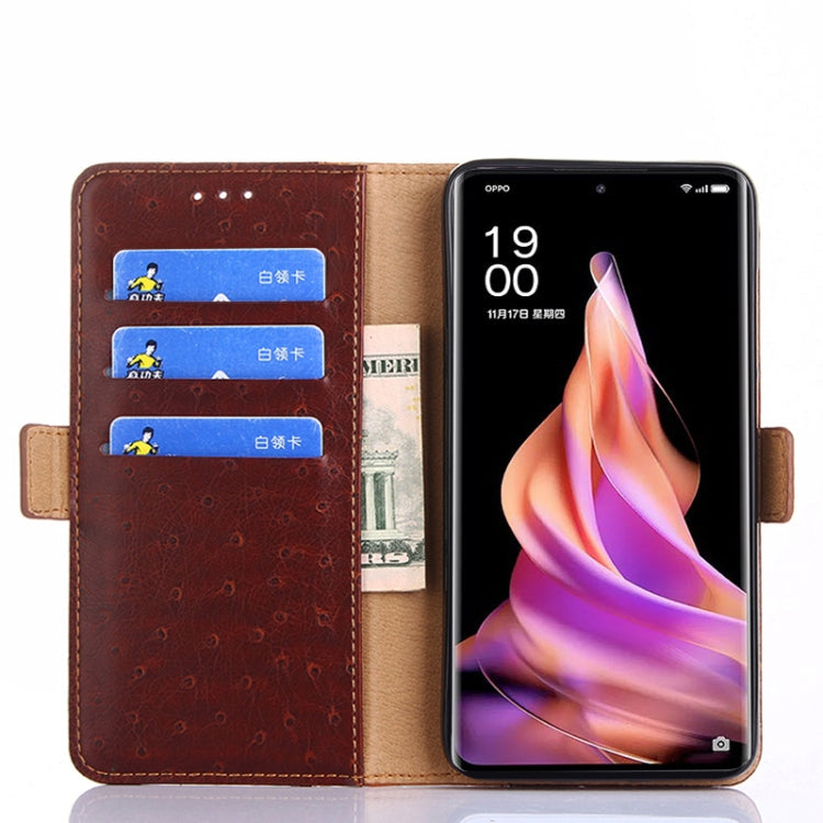 For OPPO Reno9 5G / Reno9 Pro 5G Ostrich Texture Flip Leather Phone Case